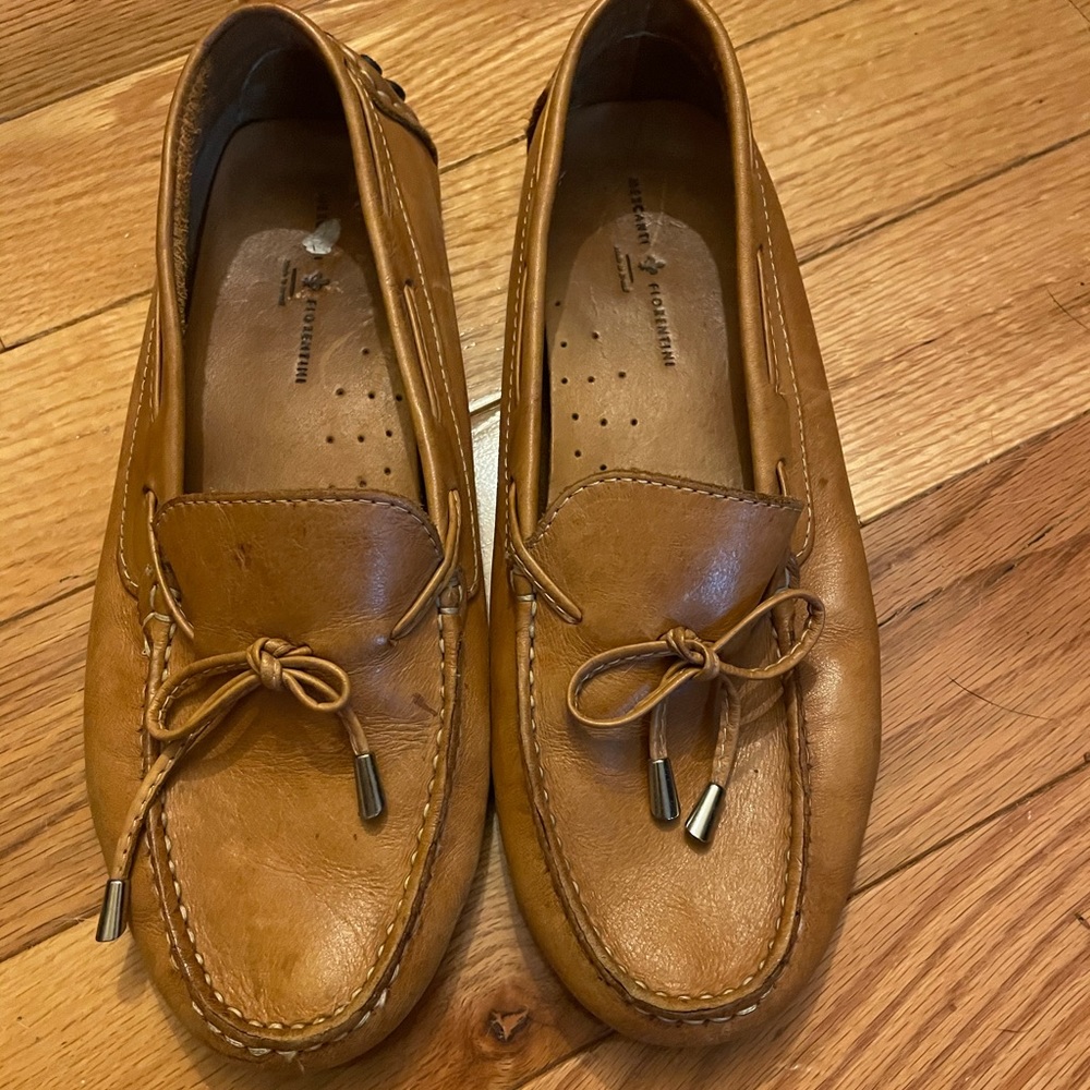 Mercanti Fiorentini  tan leather driving loafers size 9.5